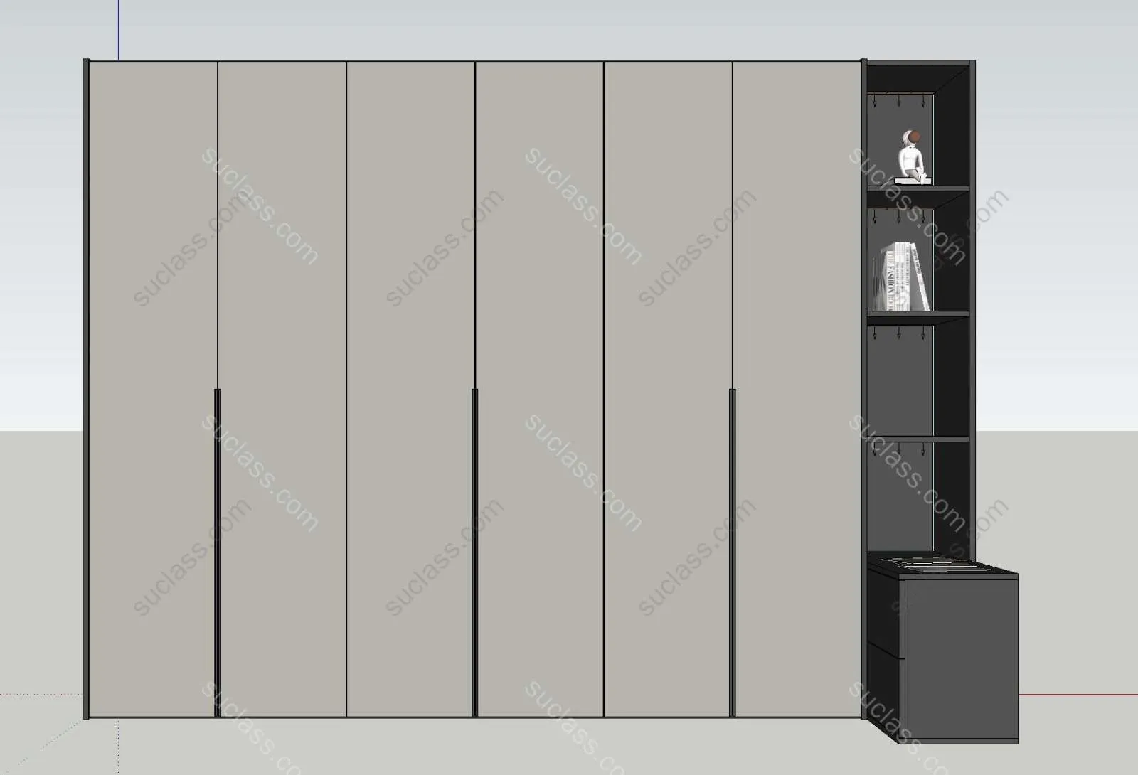 01柜子_SketchUp8 ID:220330 八宝模型库 - PB3智能构件下载