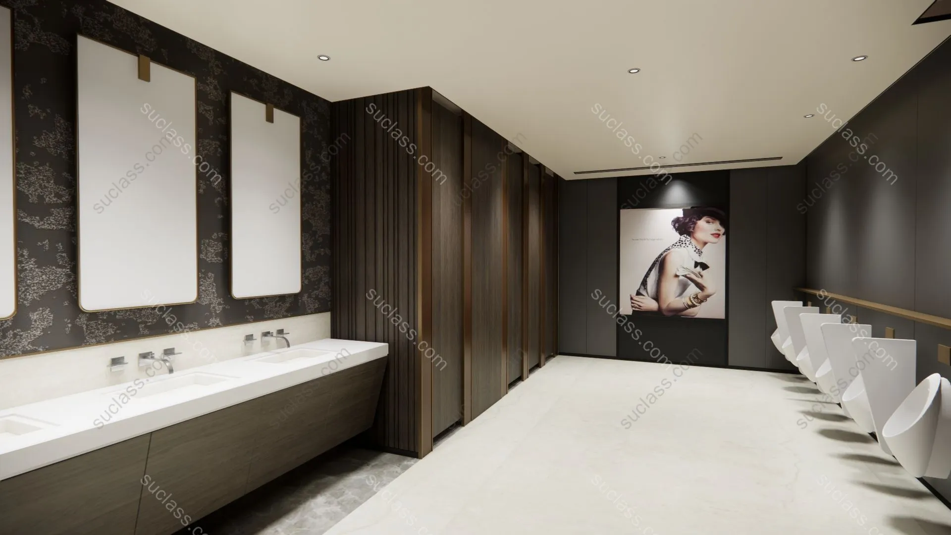 现代公共卫生间01 ID:244452 八宝模型库 - PB3智能构件下载