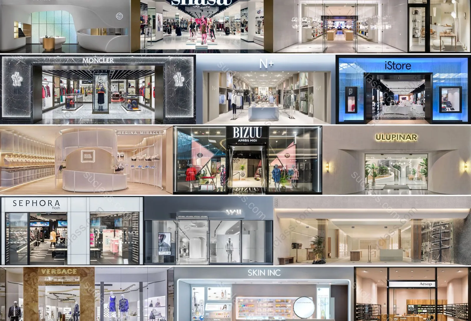 商场店铺门面贴图_专卖店_餐厅_购物中心_服装店 ID:218489 八宝模型库 - PB3智能构件下载